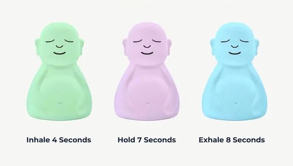 Breathing Buddha Guided Visual Mindfulness Light Meditation Breathing Tool  Silicone Night Light Slow Your Breathing Calm Your